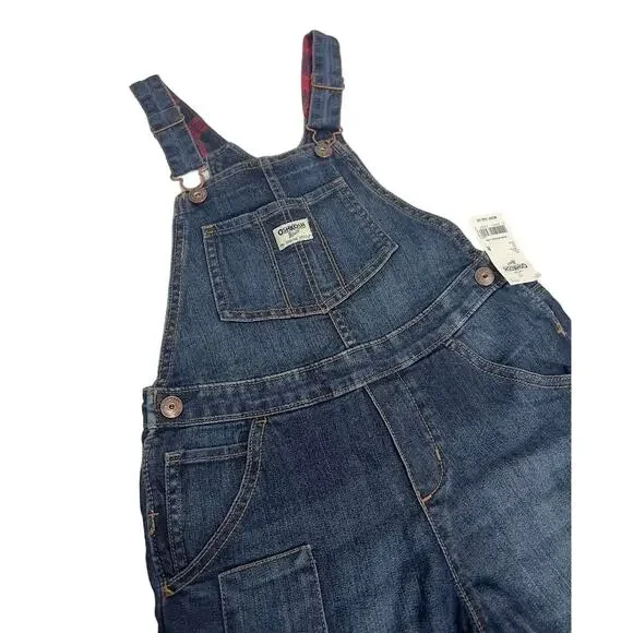 NWT! OshKosh B'gosh Girls Sparkle Denim Overalls SIZE-8 - Picture 3 of 4